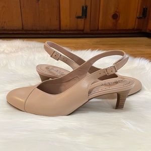 Collection By Clarks Women Slingback Heels In Nude Size 8